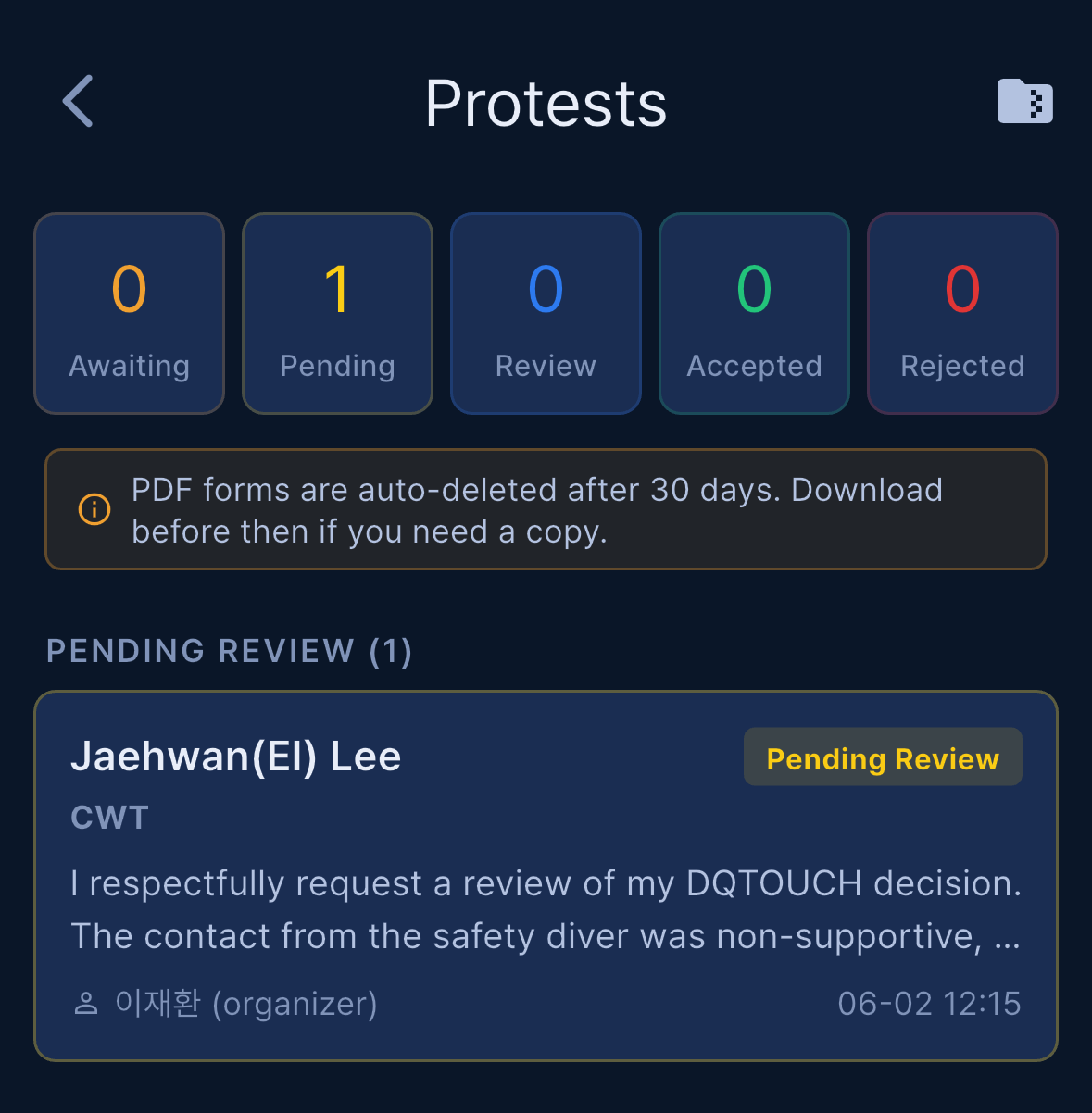 Protest list